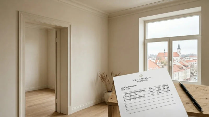 Kokios Didziausios Klaidos Ir Kur Pamirstami Darbai Darant Vidaus Apdailos Darbu Samata