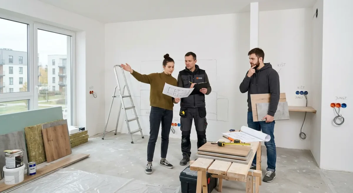 Ką verta aptarti prieš pradedant apdailą