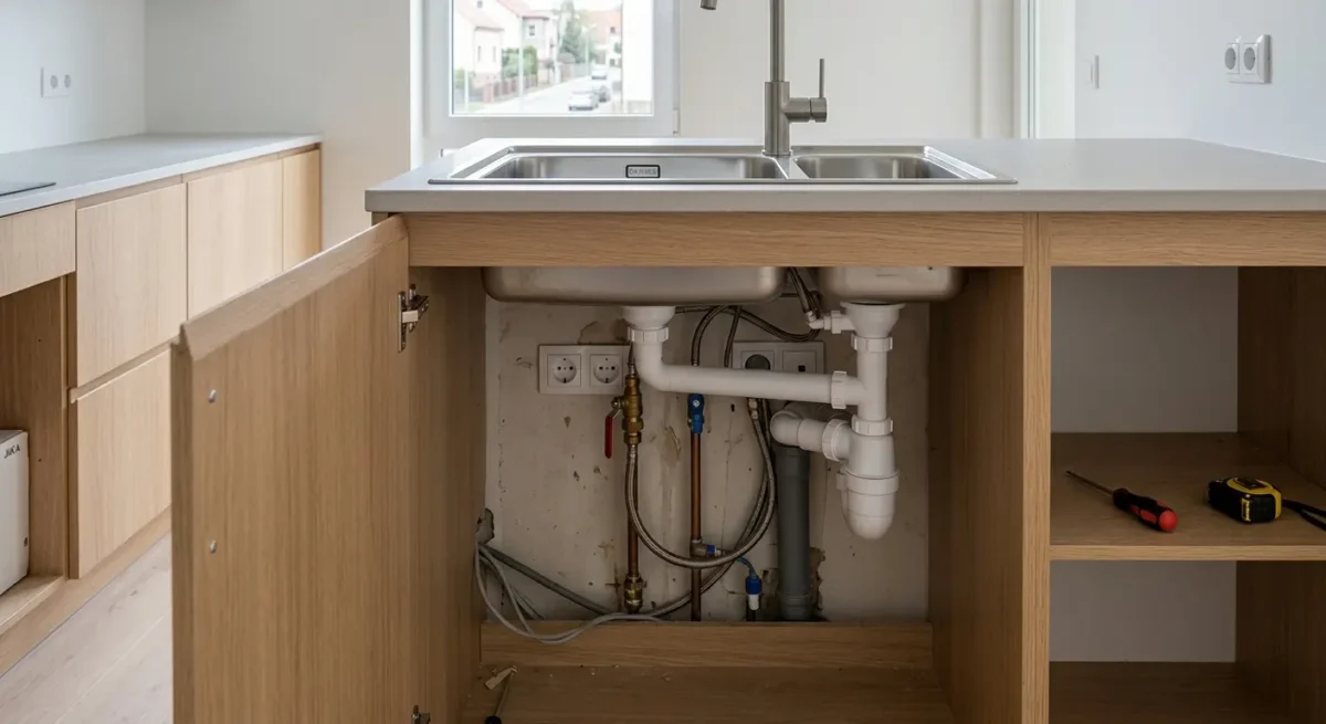 Kai rozetė suplanuota ten, kur eina vamzdis