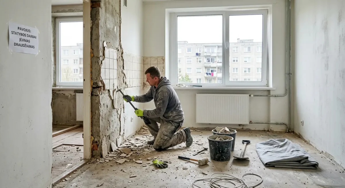 Pirmiausia - paruošiamieji ir ardymo darbai