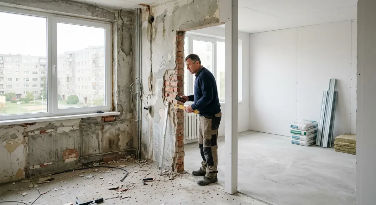 Sena statyba ir nauja statyba reikalauja skirtingos patirties