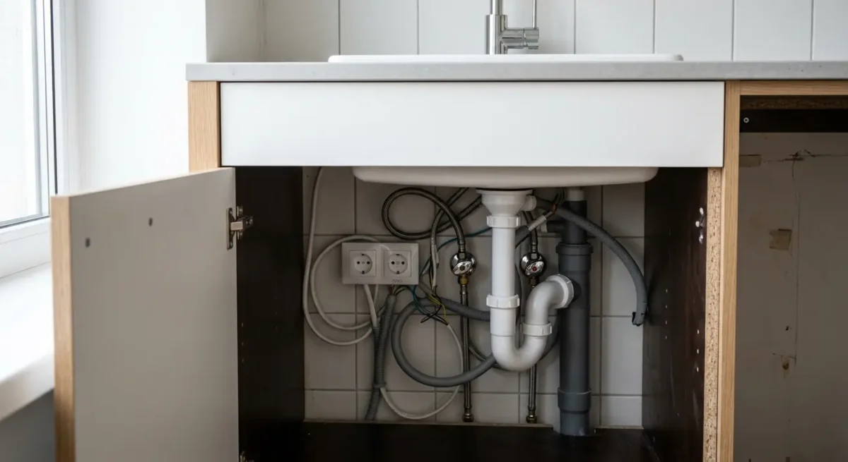 Kai elektra ir vanduo sumontuoti per arti vienas kito