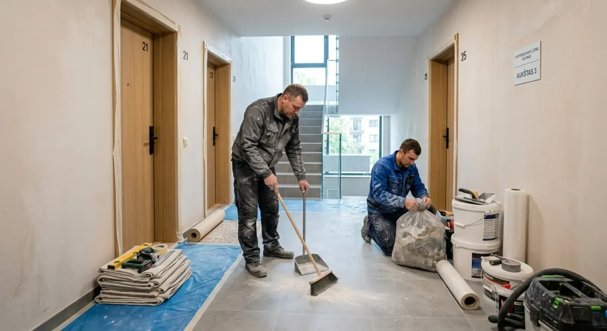 Kaip užtikrinama tvarka objekte ir darbų pabaigos kokybė
